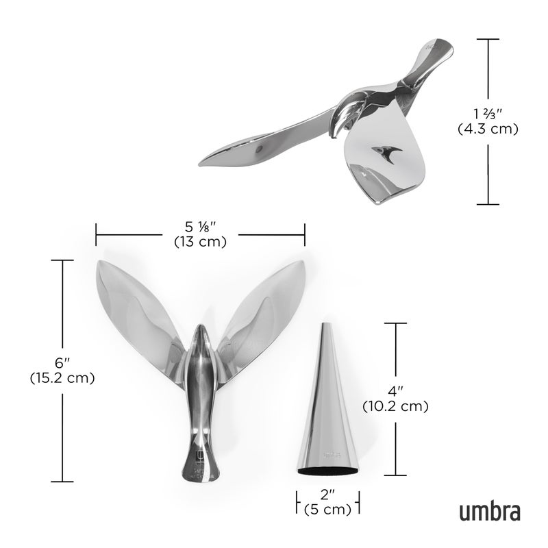 Umbra Tipsy Bottle Opener â€“ Balancing Bird Sculptural Bar Tool and Accessory, Chrome - Image 3